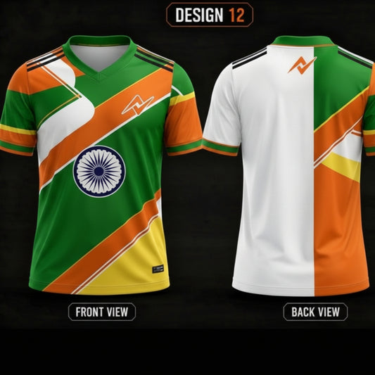 India Independence Day Tiranga Stripe Sublimation Jersey 2026 – Next Print