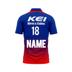IPL 2026 RCB fan polo t shirt blue and red design