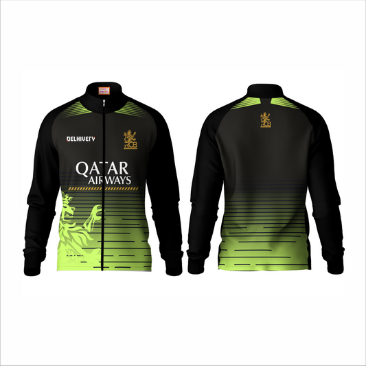 Royal Cricket Fan Green Black Jacket with Custom Name and Number