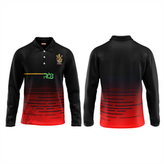 IPL RCB black red personalized cricket jersey with long sleeves for teams