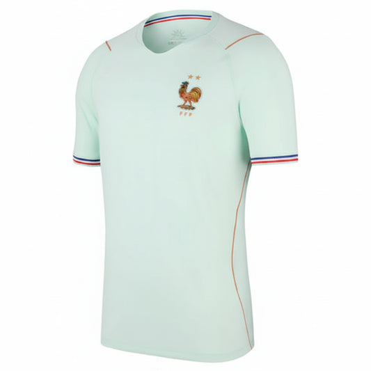 Italy inspired blue football fan jersey front view