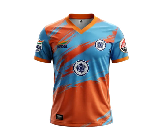 Jai Bharat victory cheer tricolor graphic jersey India