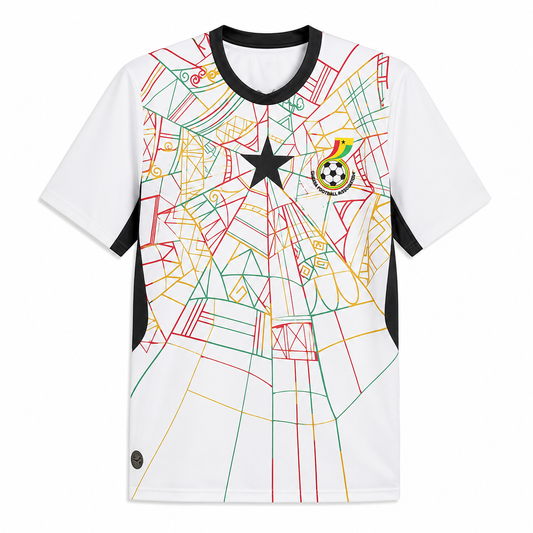 Jamaica inspired black green football fan jersey front view