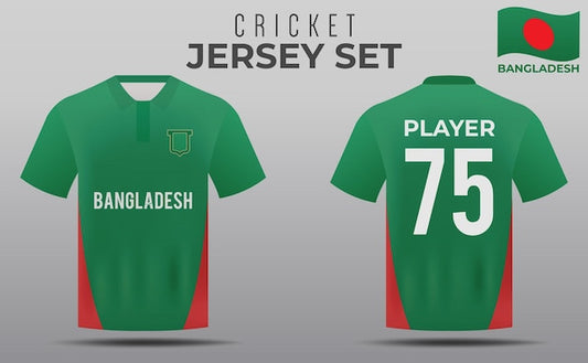 Jersey for Bangladesh Cricket Team Front and Back view