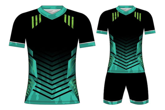 NextPrint Custom Black & Teal Sports Jersey – Personalized Name & Number | Premium Cricket & Football T-Shirt |