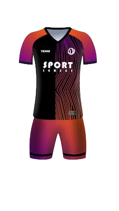 NextPrint Custom Jersey & Shorts Set Orange Purple – Add Name & Number | Team Sports Uniform