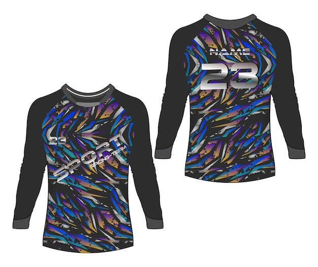 Jersey sports abstract texture tshirt design for racing soccer gaming motocross cycling