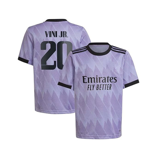 Front and back view of a lavender geometric pattern football jersey with black collar and sleeve trim, featuring a customizable name and number, ideal for soccer teams, training, and match-day performance.