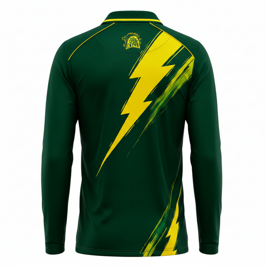Next print Custom Cricket Jersey Long Sleeve Green – Name & Number Print | India