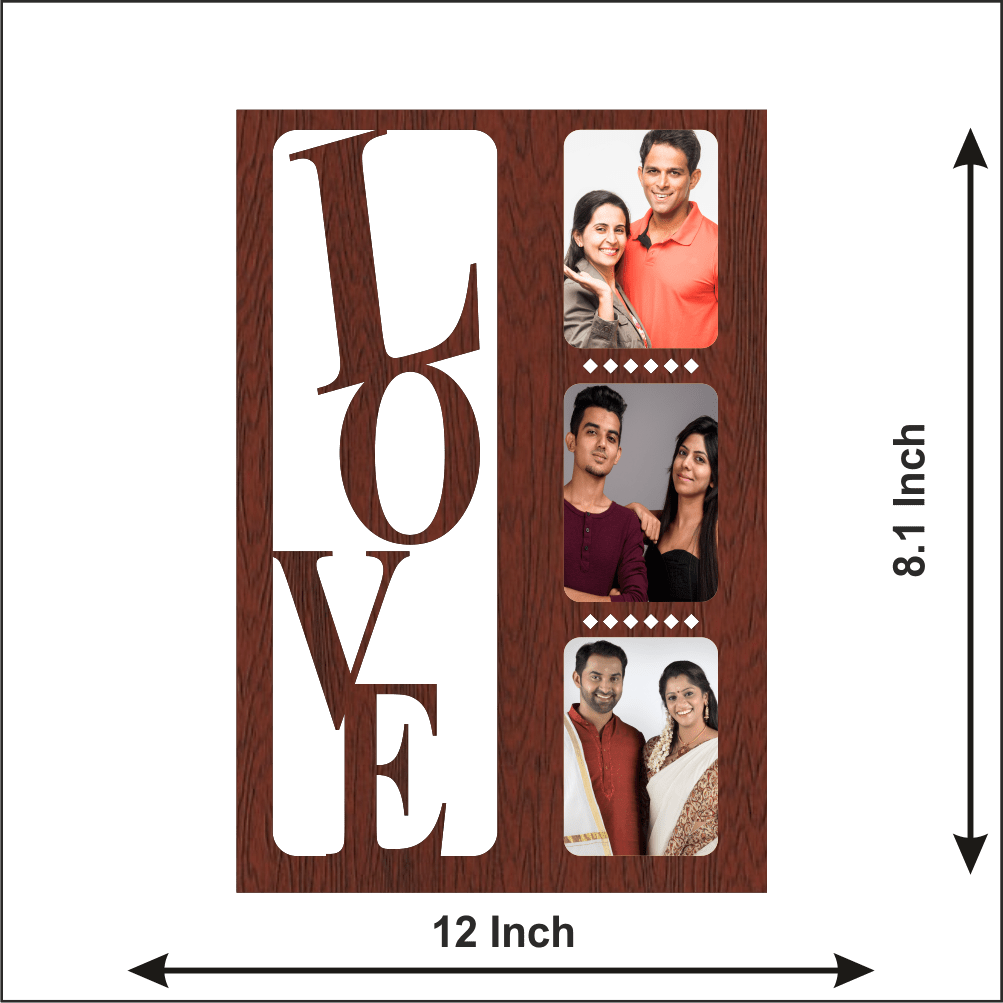 Love Wall Frame With 3 Beautiful Pics - Next Print