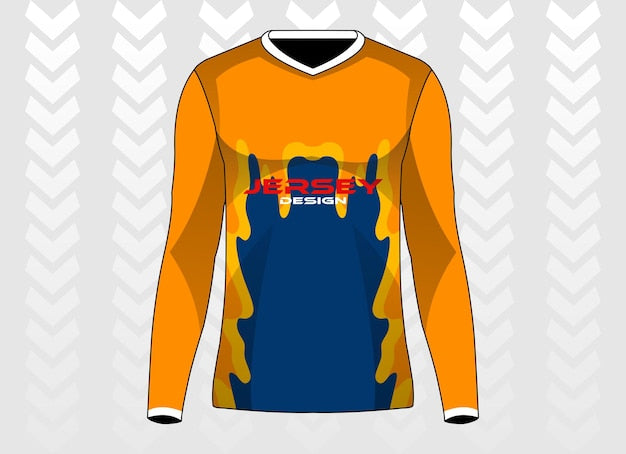 luxury sport jersey long sleeves template design