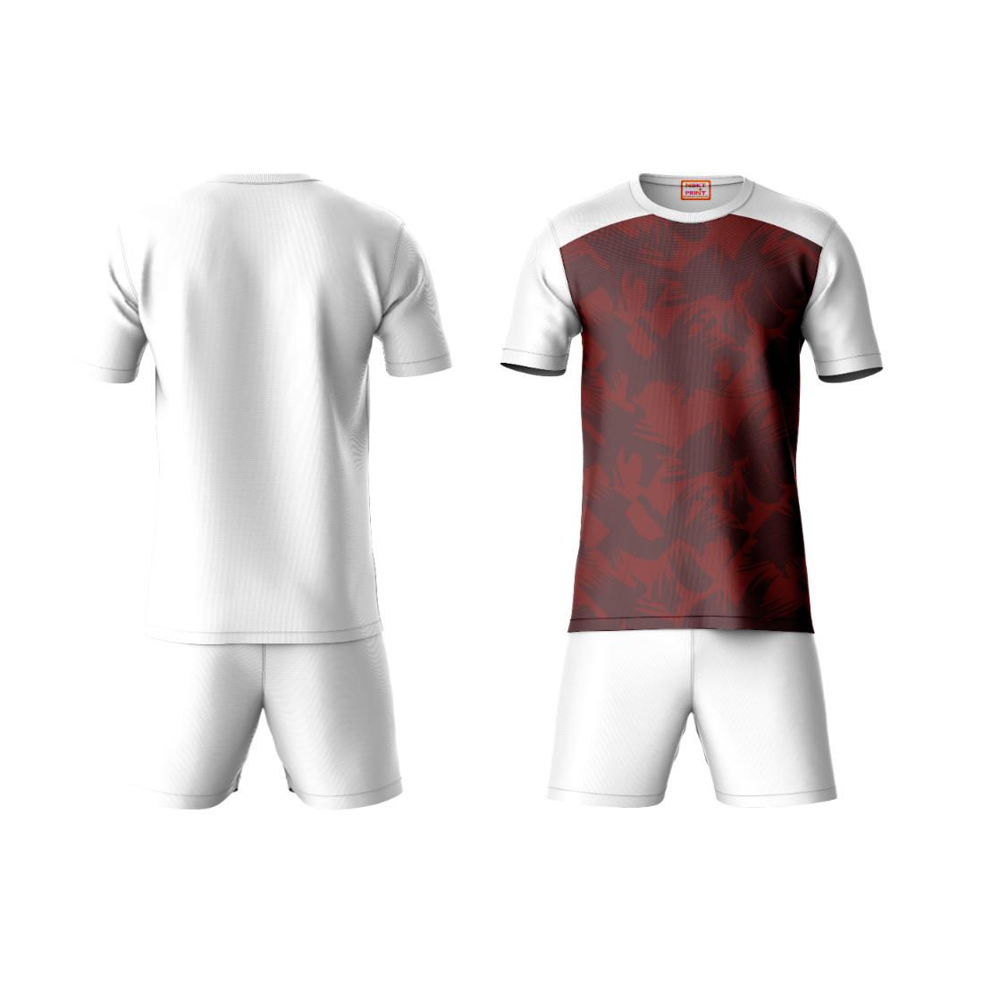 Men maroon sportswear co-ord set side angle view