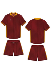 Next print Maroon Yellow Custom Sports Jersey with Shorts | Personalized Team Uniform India