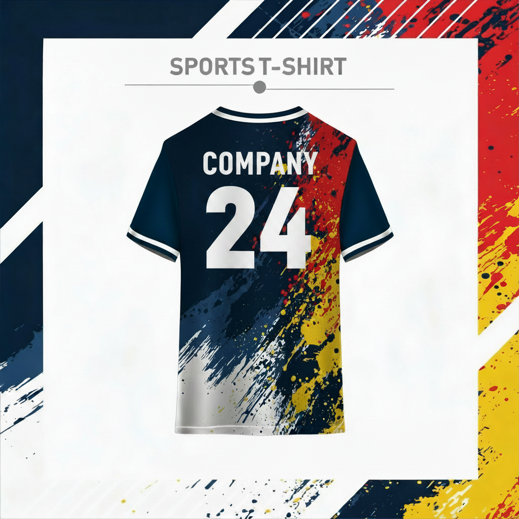Men’s blue grey performance sportswear back profile