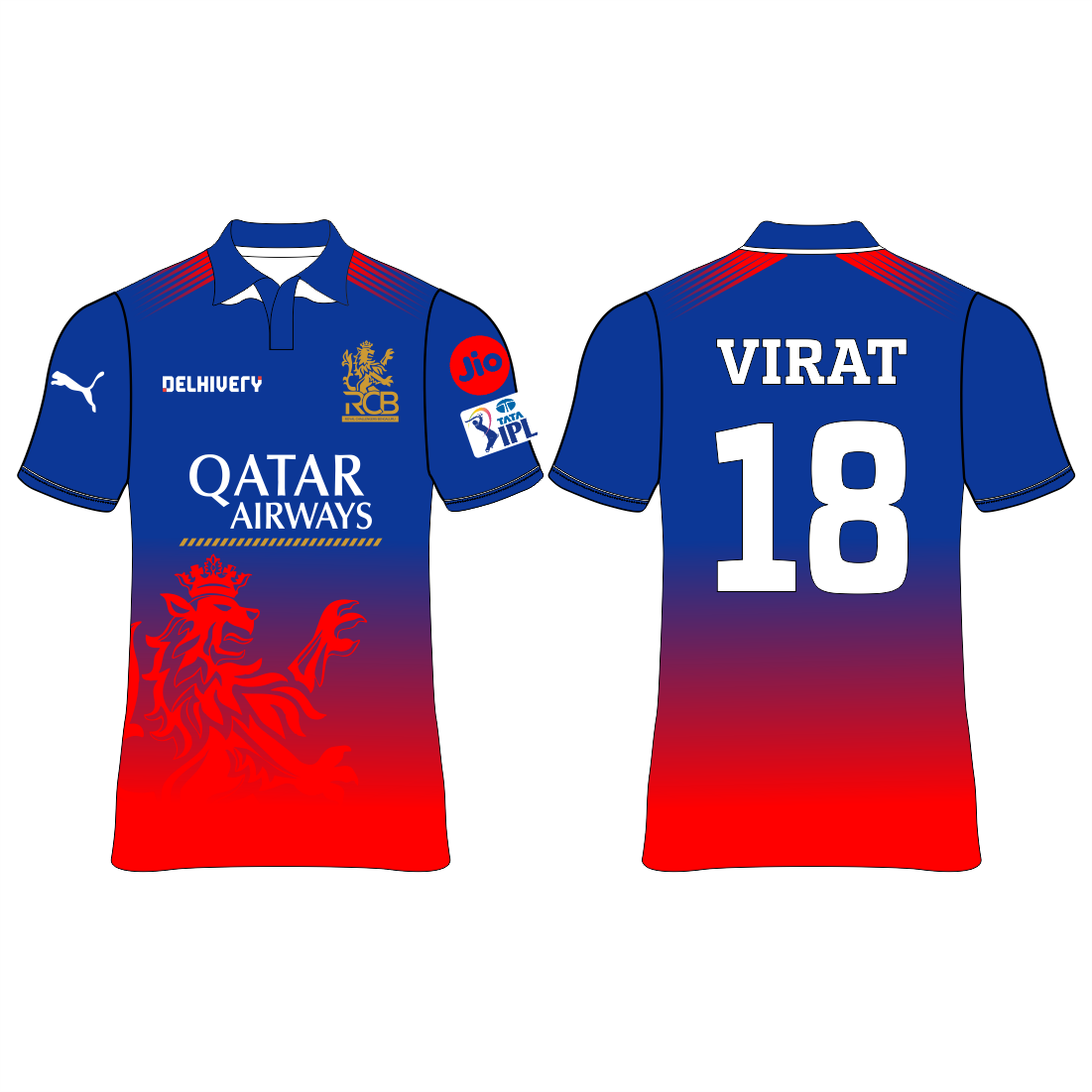 Mens printed RCB inspired cricket jersey 2026 season design