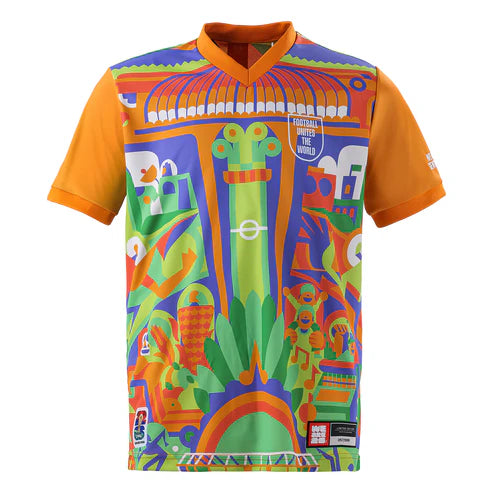 Mexico City Host City Jersey 2026 Limited Edition Football Jersey Front View Featuring Mexico City Inspired Cultural Artwork and Vibrant Design