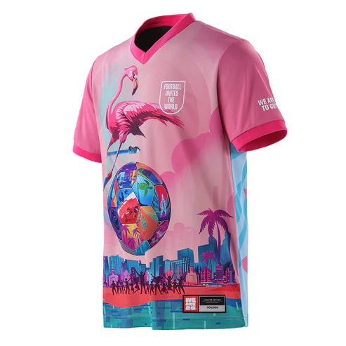 Miami Host City Jersey 2026 Limited Edition Football Jersey Side View Showing Premium Sublimation Artwork