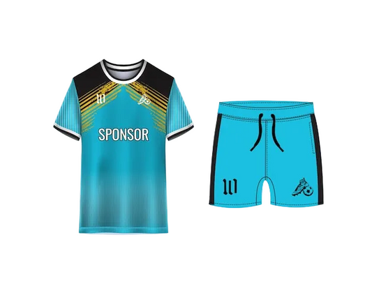 NextPrint Custom Blue & Black Football Jersey Set – Personalized Name & Number Print