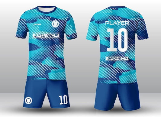 NextPrint Elite Blue Digital Camo Soccer Kit – Personalized Jersey Set