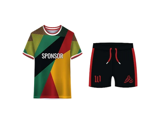 NextPrint Custom Multicolor Geometric Football Jersey Set – Personalized Name & Number Print