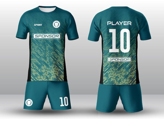 NextPrint Ocean Teal Digital Football Kit – Personalized Uniform Set