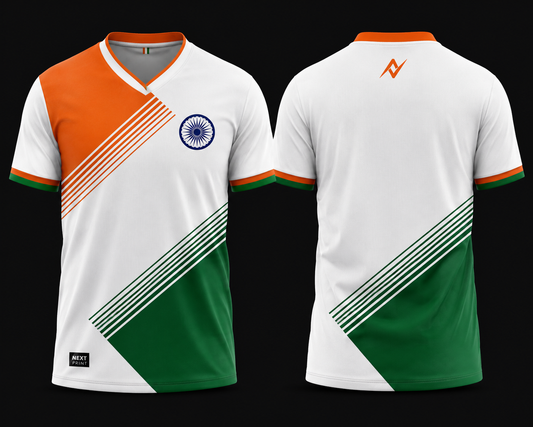 Proud India stands tall tricolor graphic jersey