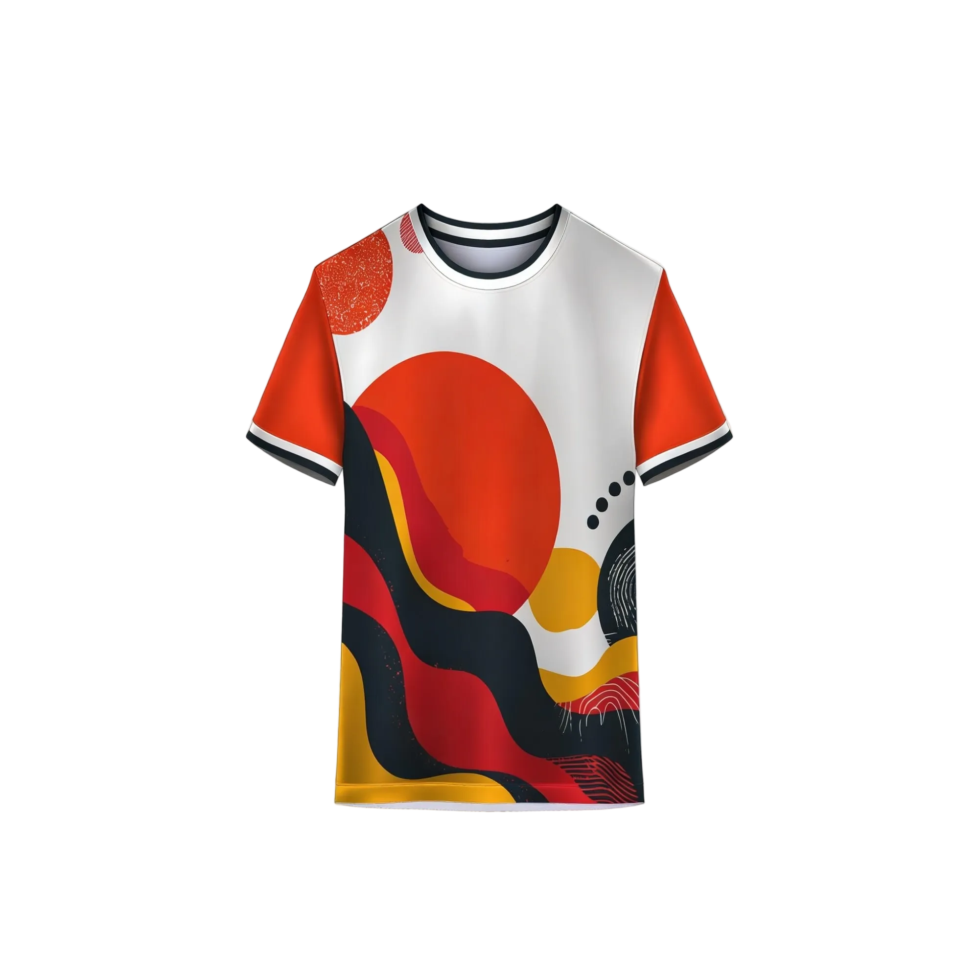 Multicolor custom sports jersey with personalized team name and player number, premium dry fit cricket and football team uniform by NextPrint