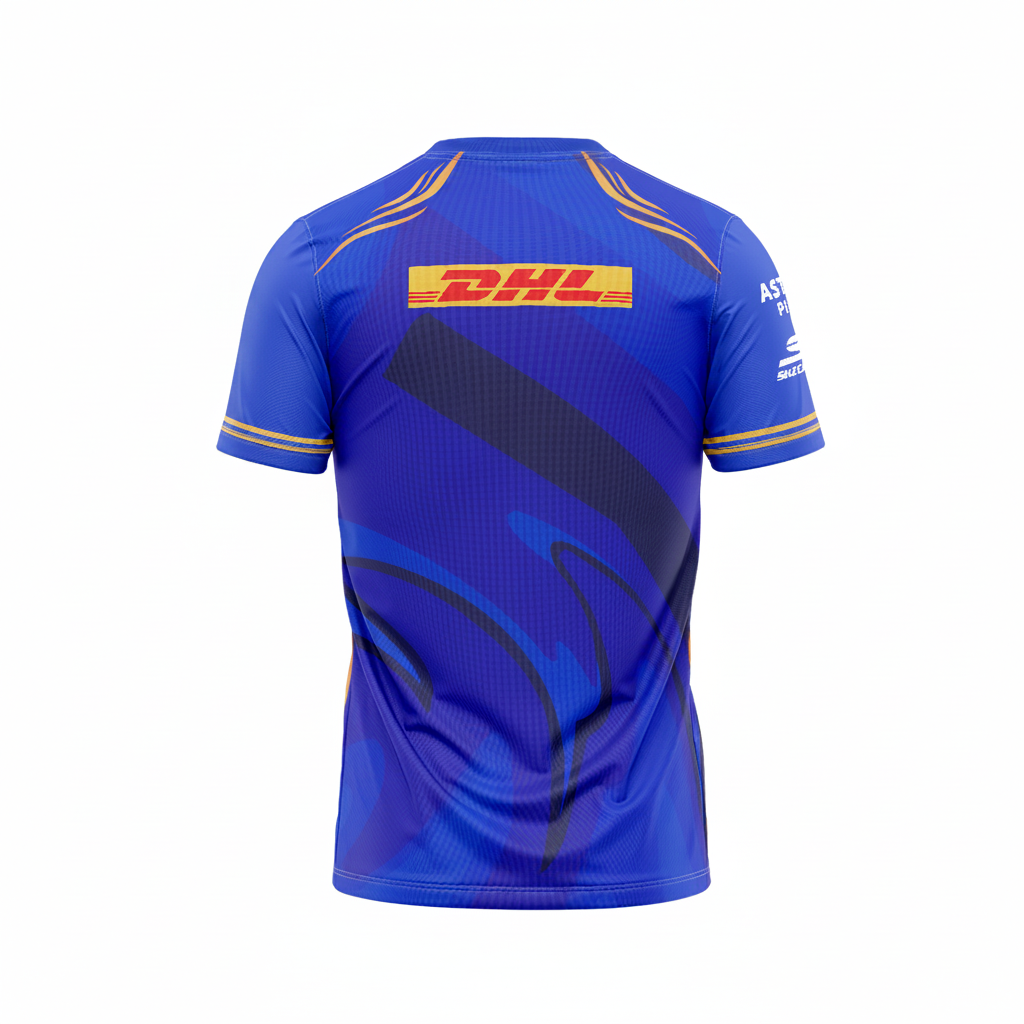 Premium half sleeve sports jersey backside with custom player print