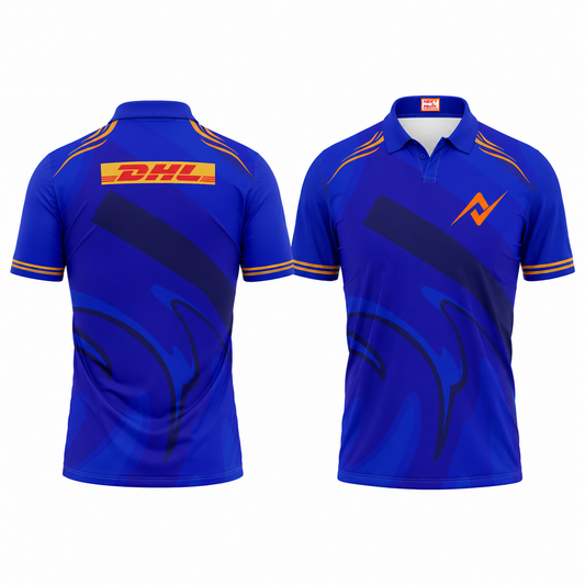 Athletic polo cricket sportswear side profile performance jersey image
