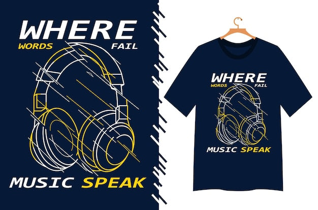 music illustration for t shirt design
