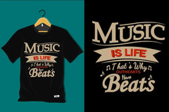 Next Print Music is Life That Why Out hears Have Beats T Shirt.