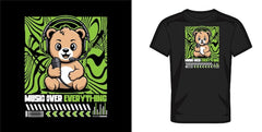 Next Print Music Lover Teddy Bear T-Shirt Design