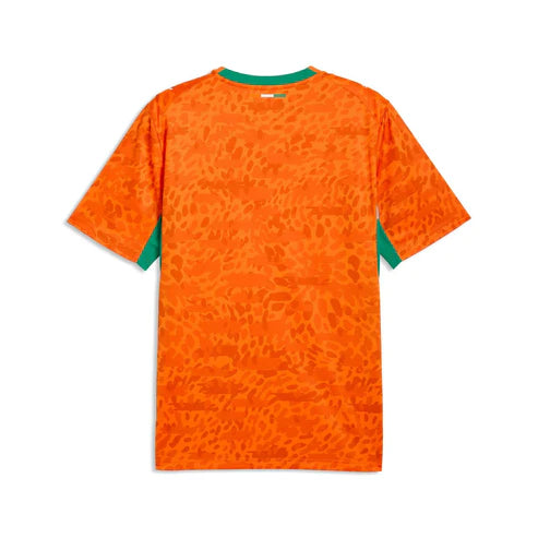 White orange football jersey back side with custom player number