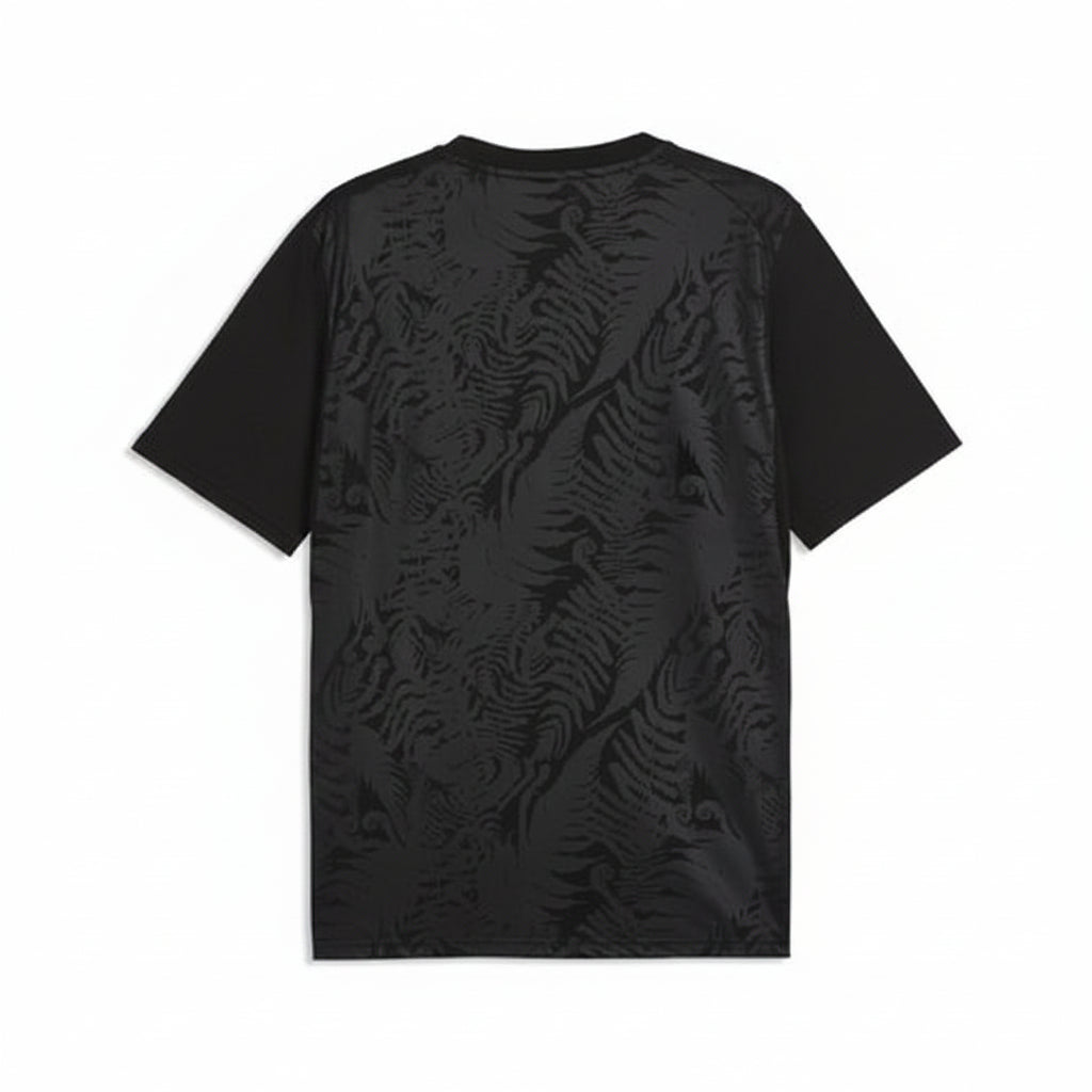 Black textured soccer jersey inspired by new zealand football fan jersey 