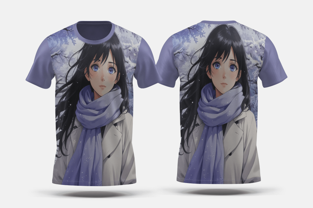 Next Print Anime character during winter Printed t-shirt - Next Print