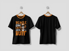 NEXT PRINT Beagle dad life is ruff colorful Graphic T-Shirt Design - Next Print