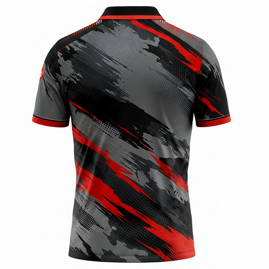 Next Print Black Red Cricket Jersey RCB Style – Custom Name & Number Abstract Sublimation Sports T-Shirt India