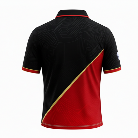 Next Print RCB Black Red Cricket Jersey Lion Design Premium Custom Team Sports Shirt