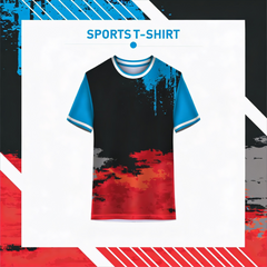Premium black red athletic sports jersey for gym and training