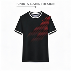 Next Print Black Sports Jersey T-Shirt Custom Dry Fit Team Jersey for Cricket Football Sports India