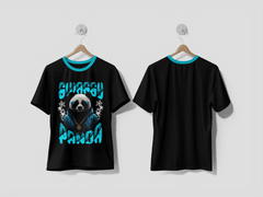 NEXT PRINT Cool panda wearing sunglasses and a gold chain exuding confidence and style against a dark backdrop Printed t-shirt - Next Print