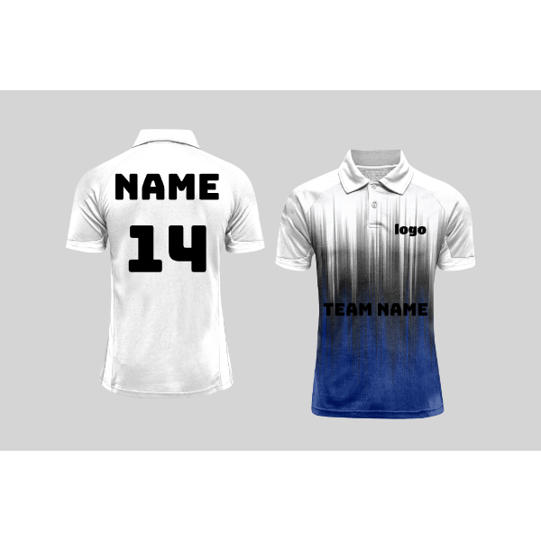 Next Print Cricket Polo Half White Customized Jersey NPCWH00A472 - Next Print