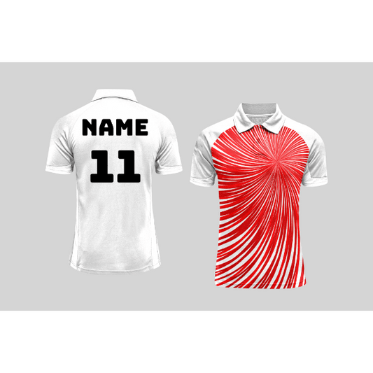 Next Print Cricket Polo Half White Customized Jersey NPCWH00A473 - Next Print