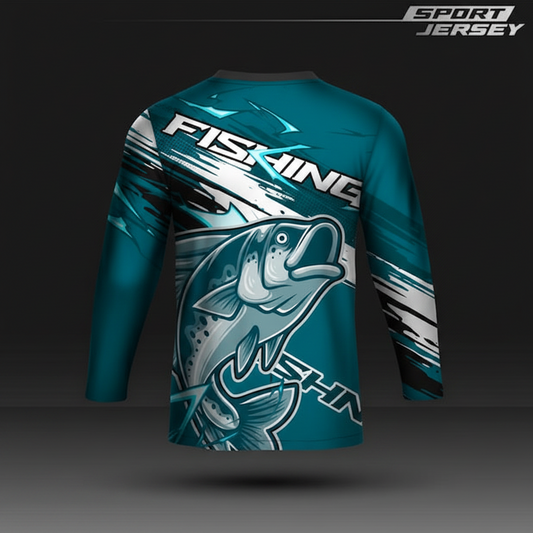 Next Print Custom Fishing  T-SHIRT for Men – UV Protection Long Sleeve Performance Fishing Shirt