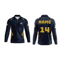 Next Print Customisable Ipl Gujrat Polo collar full sleeves jersey - Next Print