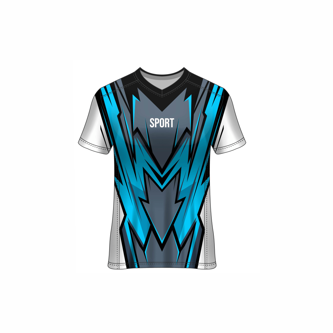 Next Print Customised All Over Printed V Neck T-Shirt NP0000S671 - Next Print