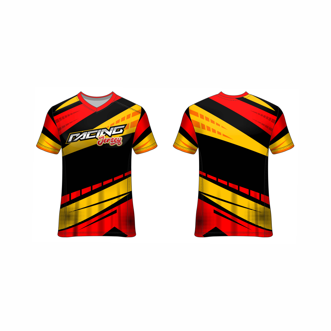 Next Print Customised All Over Printed V Neck T-Shirt NP0000S673 - Next Print