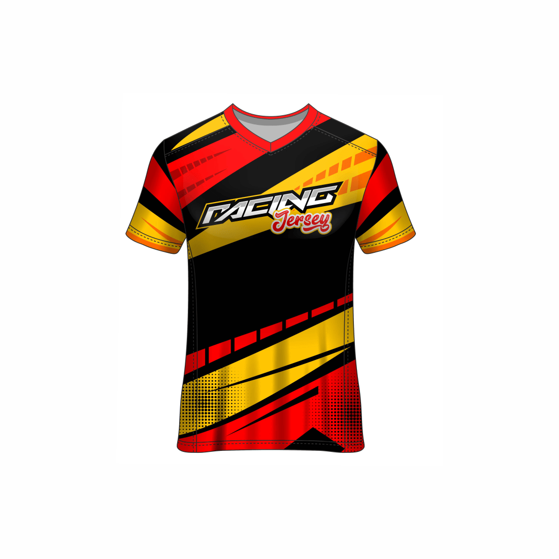 Next Print Customised All Over Printed V Neck T-Shirt NP0000S673 - Next Print