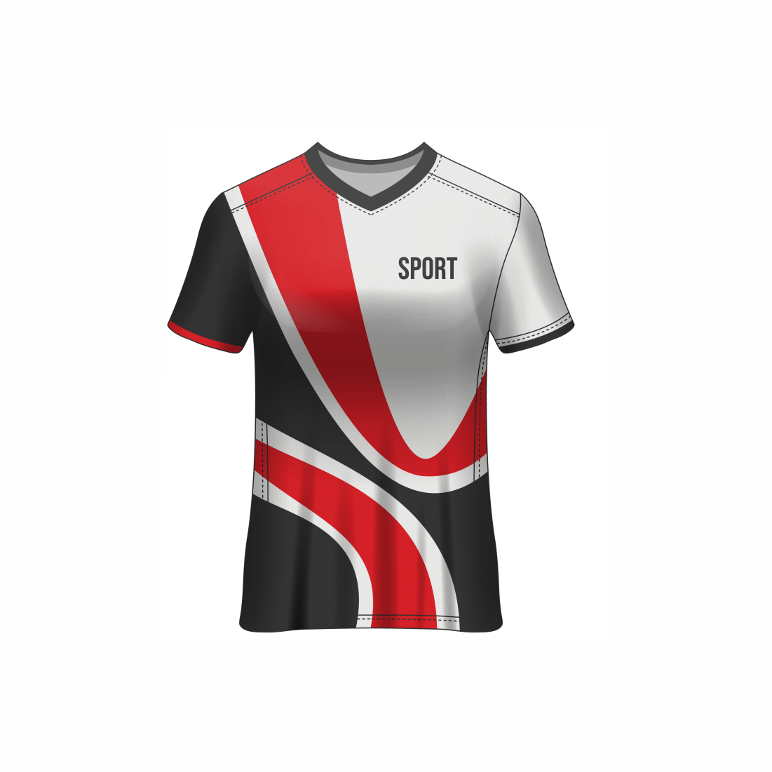 Next Print Customised All Over Printed V Neck T-Shirt NP0000S682 - Next Print