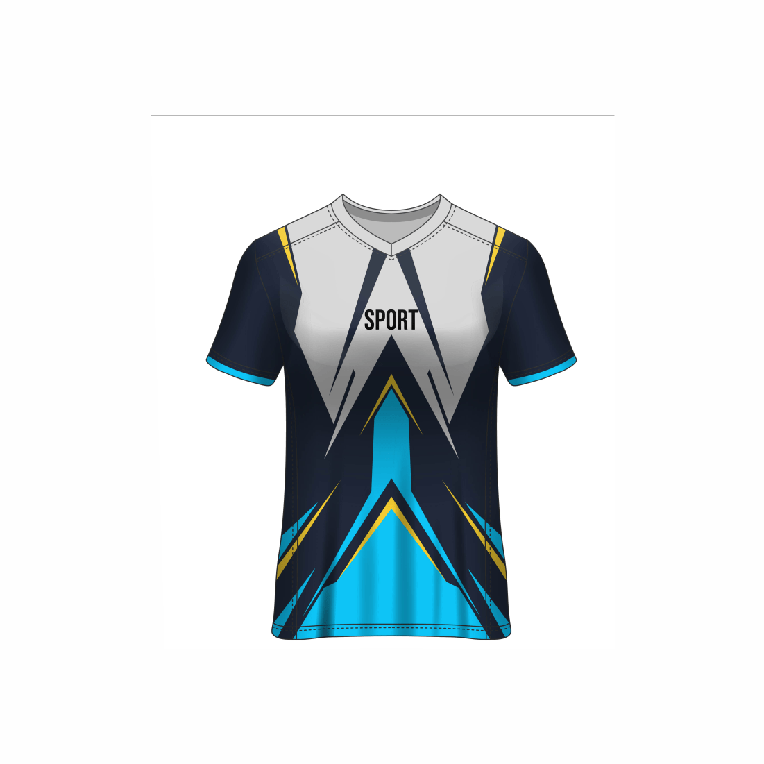 Next Print Customised All Over Printed V Neck T-Shirt NP0000S702 - Next Print